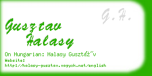 gusztav halasy business card